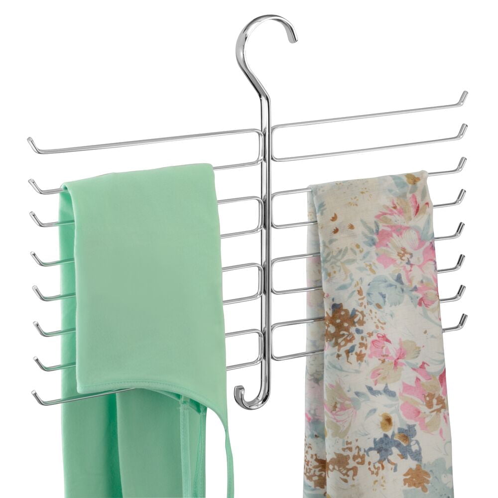 mDesign Metal Closet Rod Hanging Accessory Storage Organizer Rack ...