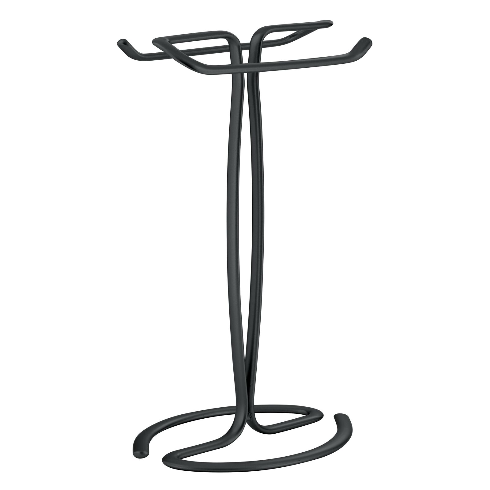 mDesign Metal Countertop Hand Towel Holder for Bathroom Black