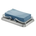 thumbnail image 1 of mDesign Metal Guest Disposable Paper Hand Towel Storage Tray - Brushed/Chrome, 1 of 4
