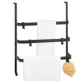 thumbnail image 1 of mDesign Metal Over Shower Door Towel Rack Holder for Bathroom - Matte Black, 1 of 7