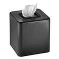 thumbnail image 1 of mDesign Metal Square Modern Tissue Box Cover Holder for Bathroom - Black, 1 of 4