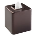 thumbnail image 1 of mDesign Metal Square Modern Tissue Box Cover Holder for Bathroom - Bronze, 1 of 5