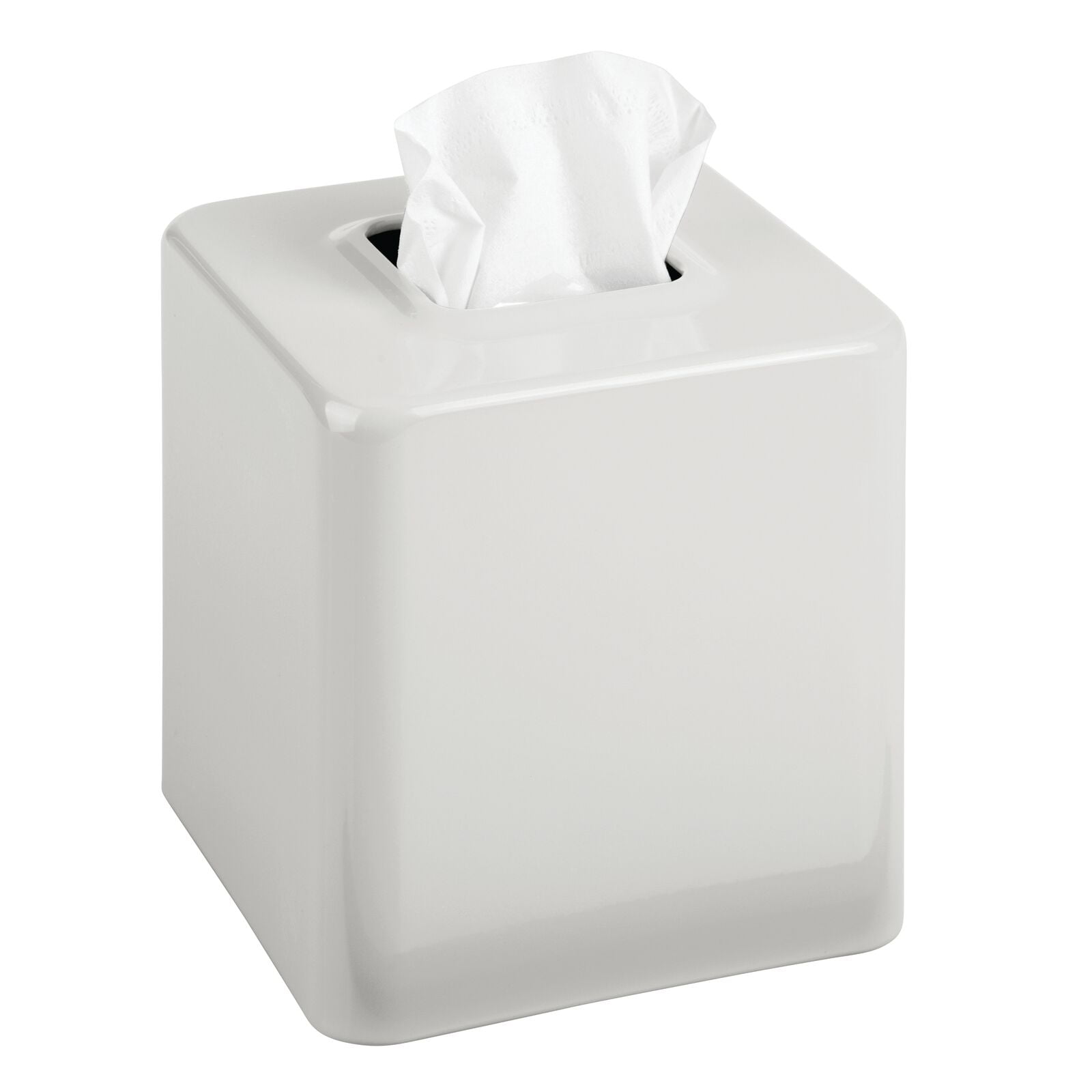 mDesign Metal Square Modern Tissue Box Cover Holder for Bathroom ...