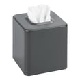 thumbnail image 1 of mDesign Metal Square Modern Tissue Box Cover Holder for Bathroom - Slate Gray, 1 of 4