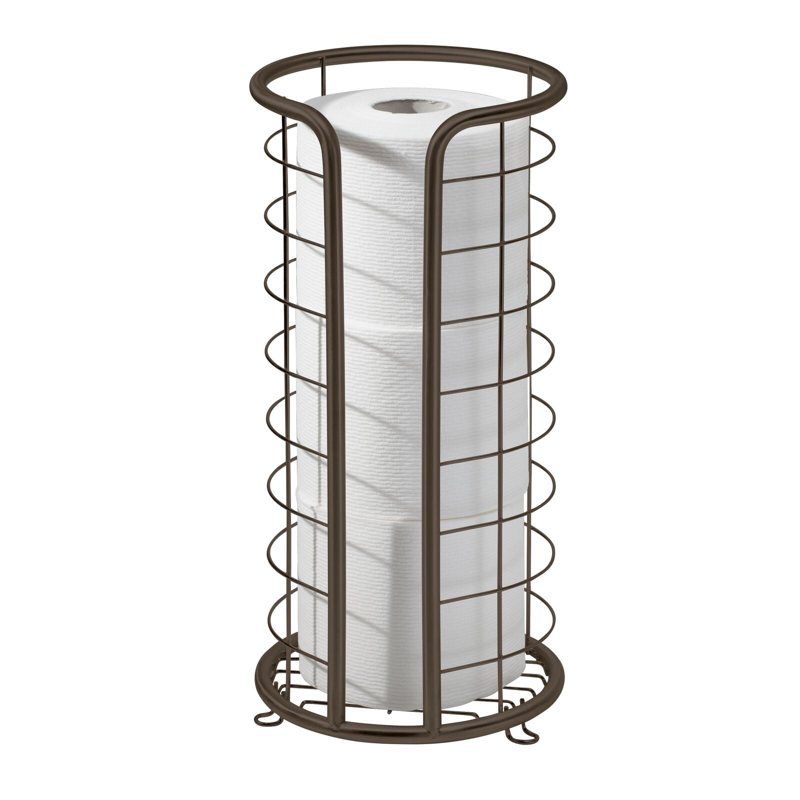 Bronze Metal Freestanding Toilet Paper Holder Stand