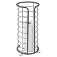 thumbnail image 1 of mDesign Metal Toilet Paper Holder Stand, Freestanding 3 Roll Reserve, Dark Gray, 1 of 7