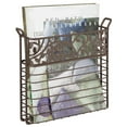 thumbnail image 1 of mDesign Metal Wall Mount Magazine, Book Holder, Compact Rack - Bronze, 1 of 8