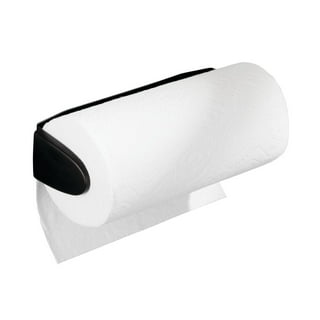 Wood Grip Paper Towel Holder, Matte Black