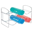 thumbnail image 1 of mDesign Metal Water Bottle Organizer - Collapsible 6-Bottle Holder - Chrome, 1 of 8