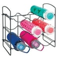 thumbnail image 1 of mDesign Metal Water Bottle Storage Organizer Rack, Holds 9 Bottles - Matte Black, 1 of 8