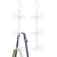 thumbnail image 1 of mDesign Metal Wire Over Closet Rod Hanging Handbag Organizer, 2 Pack - White, 1 of 8