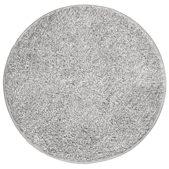 mDesign Microfiber Accent Rug Mat/Runner, 24" Diameter - Heather Gray