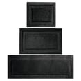 thumbnail image 1 of mDesign Microfiber Bath Mats - 3 Piece Bathroom Rugs - Set of 3 - Black, 1 of 9