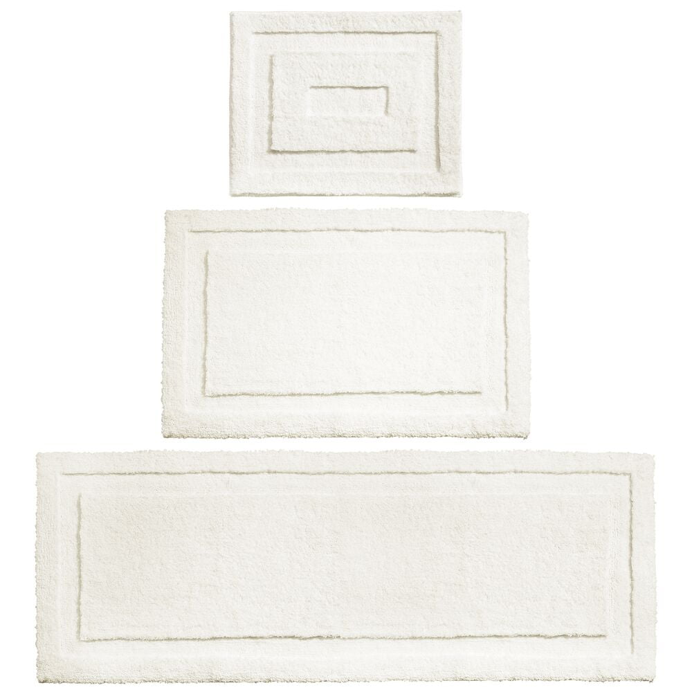 mDesign Microfiber Bath Mats - 3 Piece Bathroom Rugs - Set of 3 ...