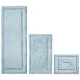 thumbnail image 1 of mDesign Microfiber Bath Mats - 3 Piece Bathroom Rugs - Set of 3 - Water Blue, 1 of 8