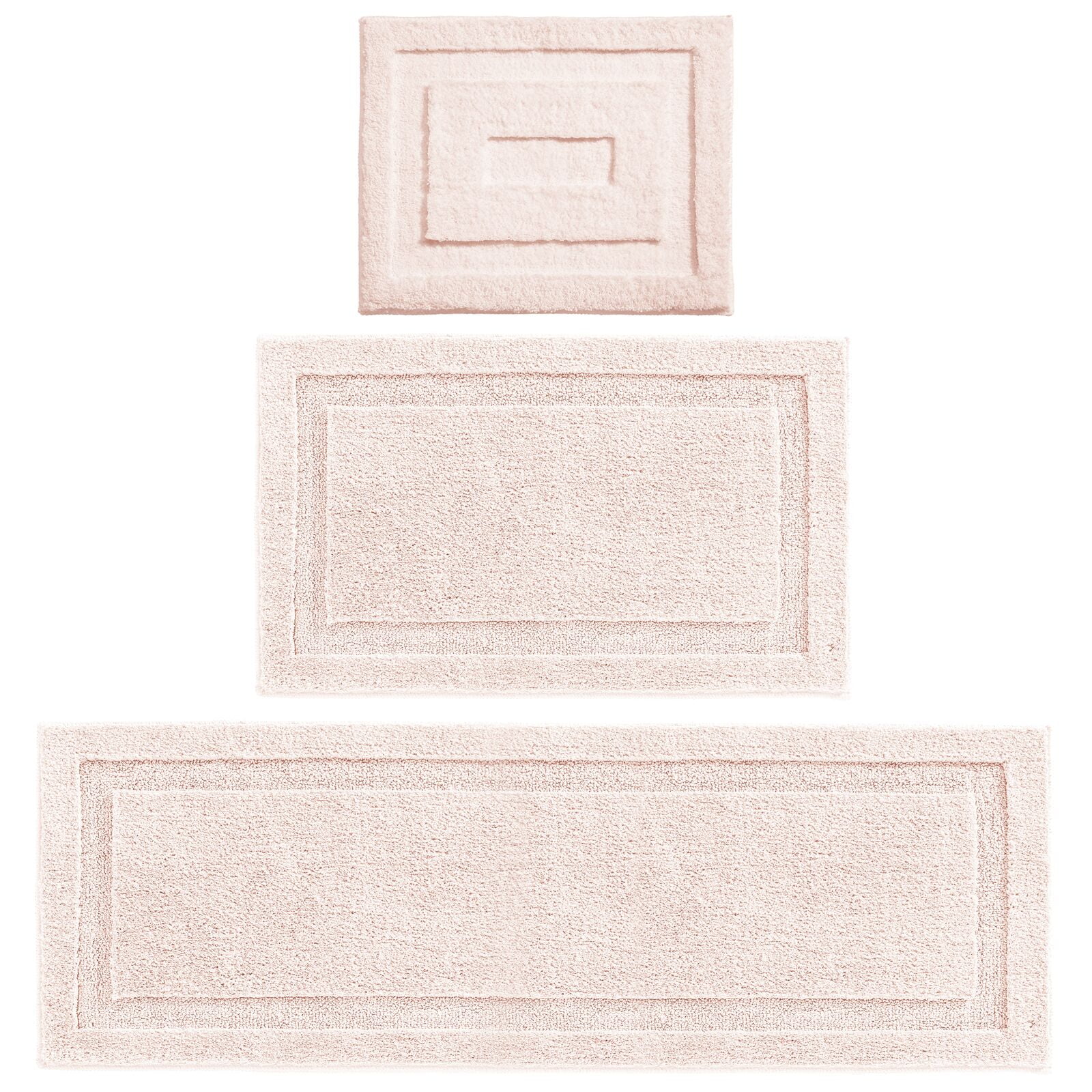mDesign Microfiber Polyester Bathroom Rugs for Indoor Bath, Set of 3 ...