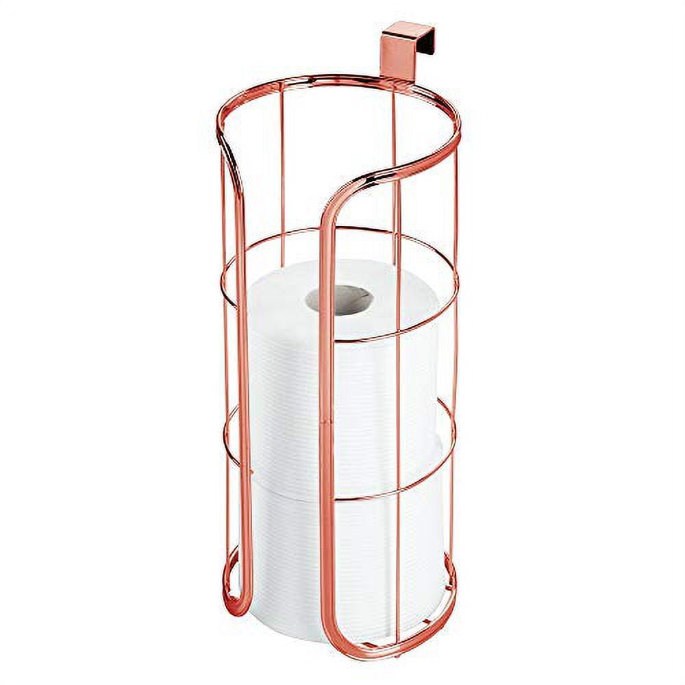 mDesign Modern Over The Tank Hanging Toilet Tissue Paper Roll Holder