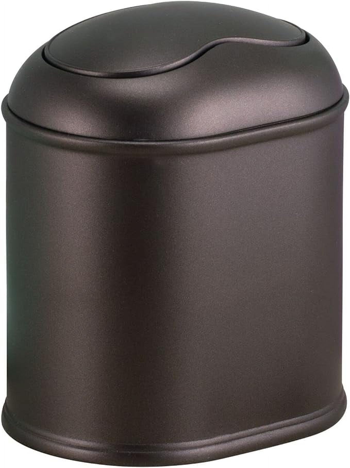 mDesign Modern Plastic Mini Wastebasket Trash Can Dispenser with Swing