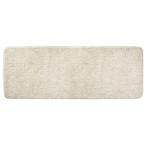 mDesign Non-Slip Microfiber Polyester Heathered Rug, 60" x 21", Heathered Linen