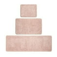 thumbnail image 1 of mDesign Solid Print Light Pink Polyester Bath Rugs, 1' x 2', 3 Pieces, 1 of 8