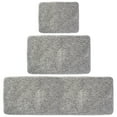 thumbnail image 1 of mDesign Non-Slip Microfiber Polyester Heathered Spa Mat/Rugs, Set of 3 - Gray, 1 of 9