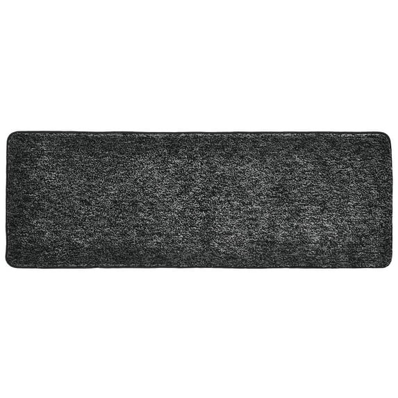 mDesign Non-Slip Microfiber Polyester Rug, 60" x 21", Heathered Charcoal Gray