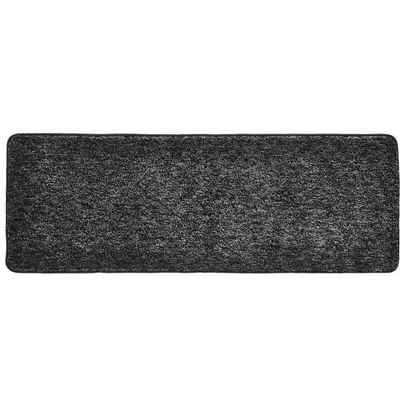 mDesign Non-Slip Microfiber Polyester Rug, 60" x 21", Heathered Charcoal Gray