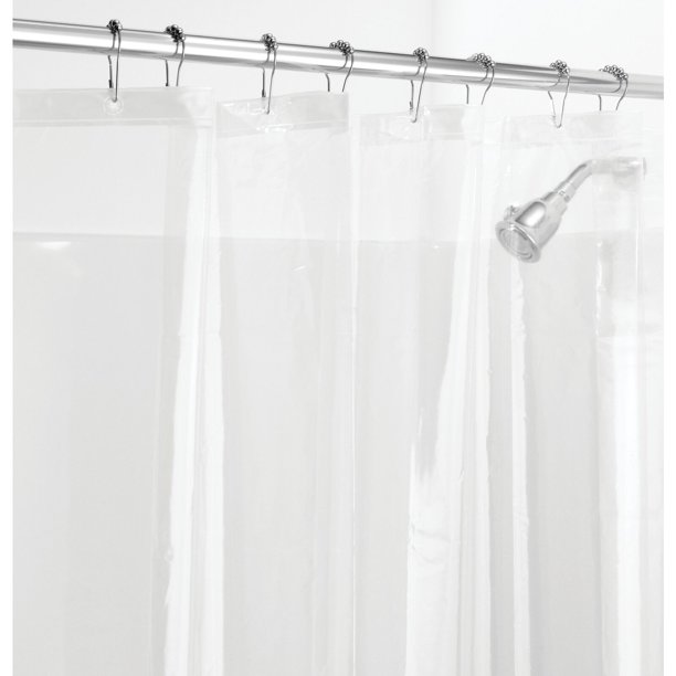 mDesign PEVA Shower Curtain Liner 84" x 72" Deluxe Water/Odor