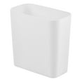 thumbnail image 1 of mDesign Plastic 1.8 Gallon Bathroom Trashcan Wastebasket Garbage Bin - White, 1 of 4