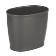 thumbnail image 1 of mDesign Plastic 2.25 Gallon Slim Trash Can Garbage Wastebasket Bin, Dark Gray, 1 of 4