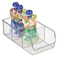 thumbnail image 1 of mDesign Plastic 3 Compartment Kitchen Food Storage Bin Cabinet Organizer, Clear, 1 of 8