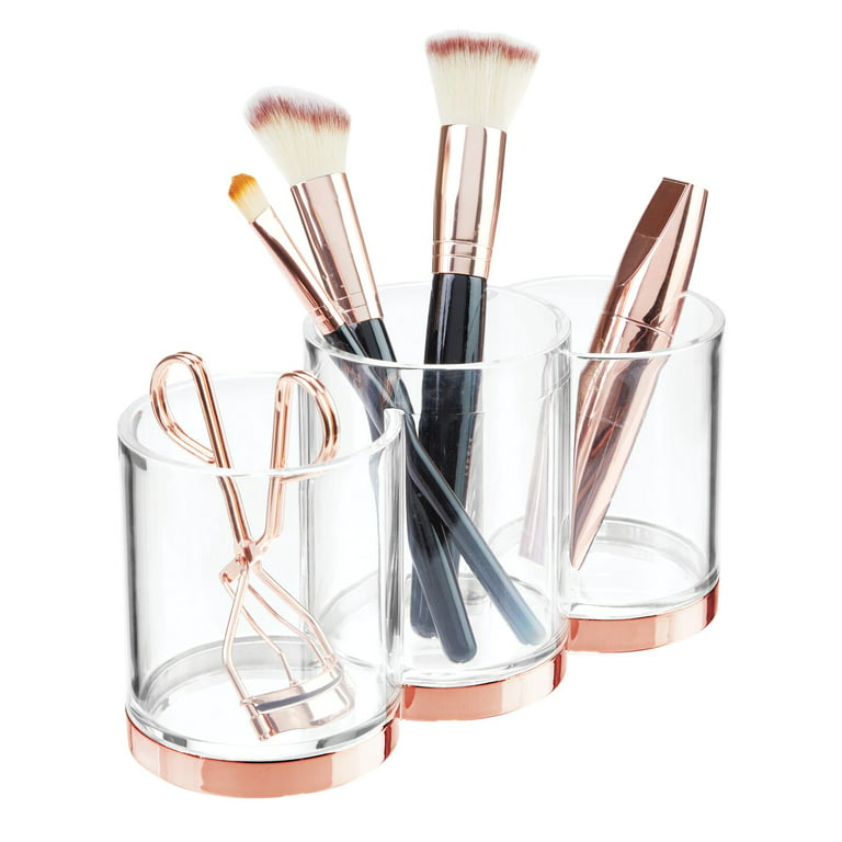 Makeup and Brush Holder - 3 Compartment Makeup Brush Holder - Makeup Brush  Organizer - 6.99 - organizer - LA Minerals