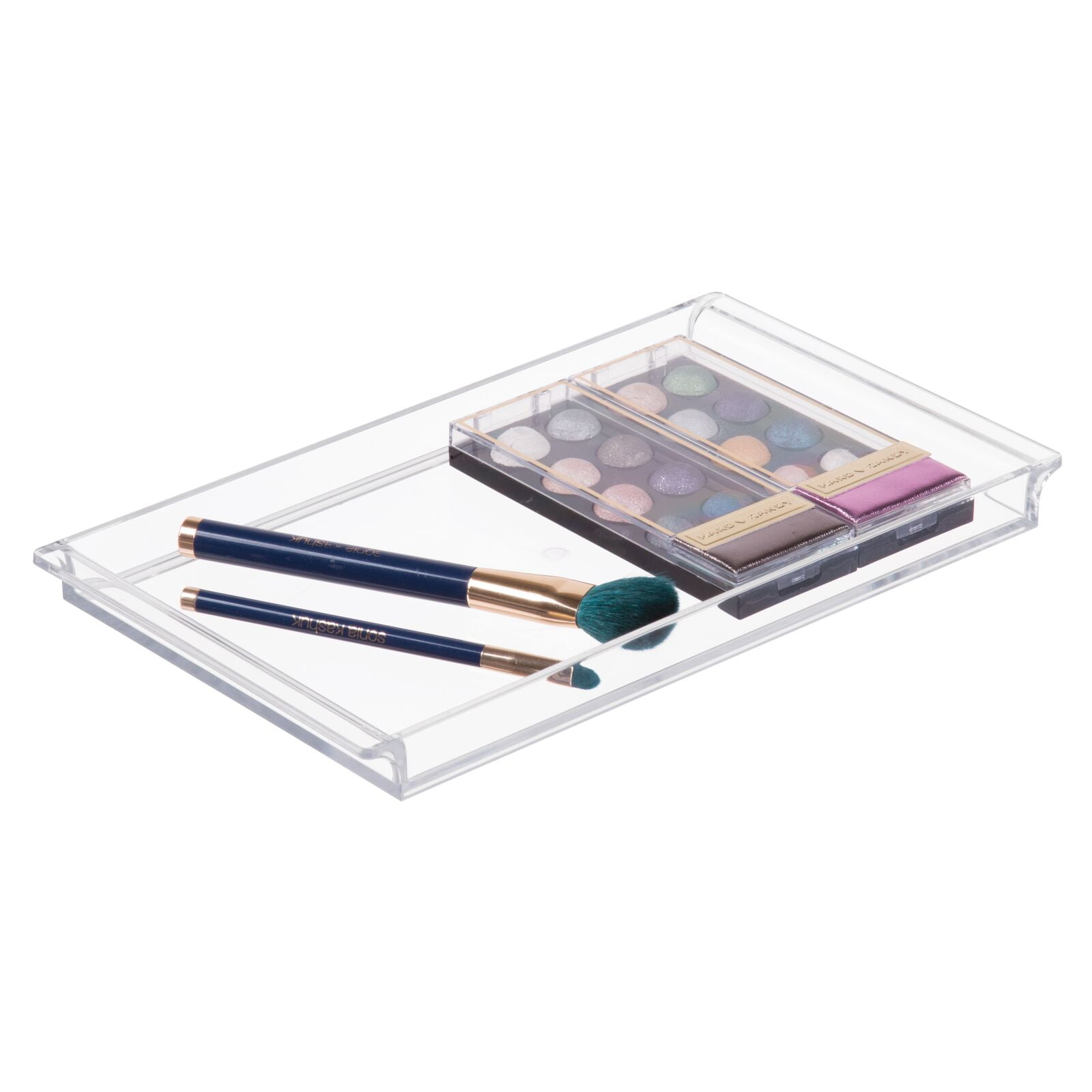 mDesign Plastic Bathroom Counter Tray and Organizer - Clear - Walmart.com