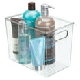 mDesign Plastic Deep Bathroom Storage Bin with Handles for Organizing - Clear - Walmart.com