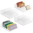 thumbnail image 1 of mDesign Plastic Divided Purse Organizer for Bedroom, Closet - 4 Pack - Clear, 1 of 9