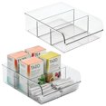 thumbnail image 1 of mDesign Plastic Food Storage Bin Organizer for Kitchen Cabinet, 2 Pack - Clear, 1 of 9