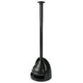 thumbnail image 1 of mDesign Plastic Freestanding Hideaway Toilet Bowl Plunger with Holder, Black, 1 of 6