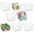 thumbnail image 1 of mDesign Plastic Household Storage Organizer Bins with Open Front, 8 Pack, Clear, 1 of 9