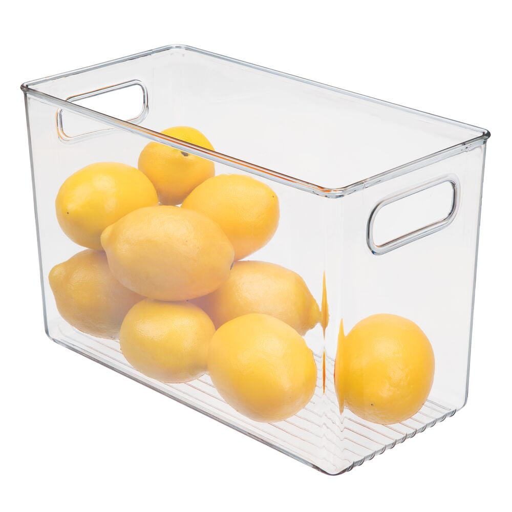 mDesign Plastic Kitchen Pantry Food Storage Organizer Bin with Handles