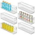 thumbnail image 1 of mDesign Plastic Kitchen Pantry Storage Organizer Bin with Handles, 6 Pack, Clear, 1 of 9