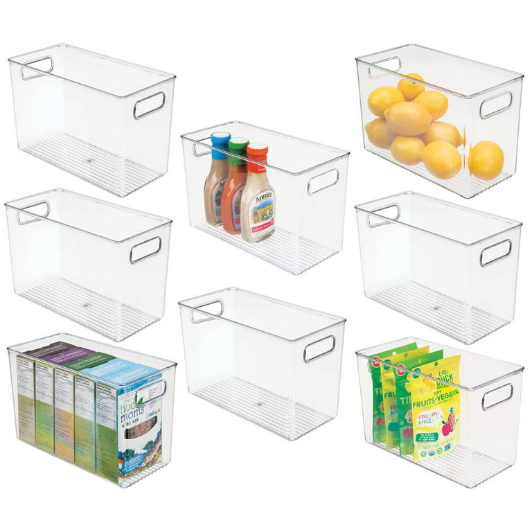 mDesign mdesign plastic stackable food storage container bin with