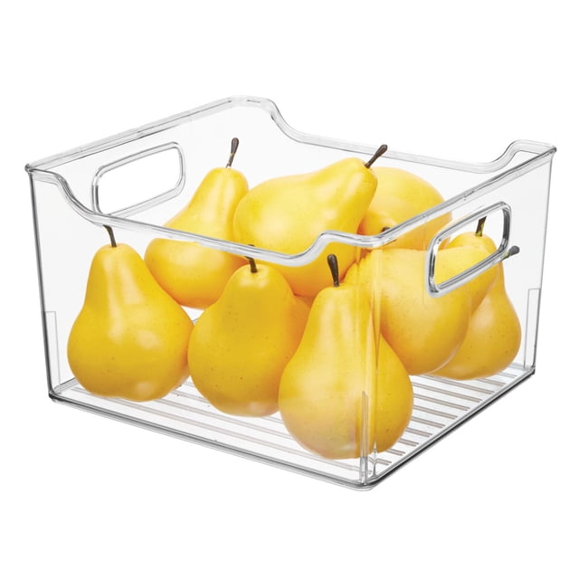 mDesign Plastic Kitchen Pantry or Cabinet Food Storage Bin with Handles ...