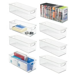 deflecto® Stackable Caddy Organizer Containers, Large, Clear
