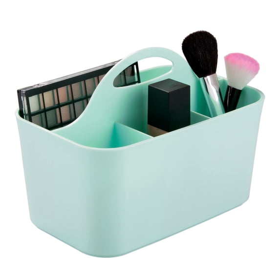 mDesign Plastic Shower Caddy Storage Organizer Basket with Handle - Mint Green