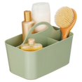 thumbnail image 1 of mDesign Plastic Shower Caddy Storage Organizer Basket with Handle - Olive Green, 1 of 7