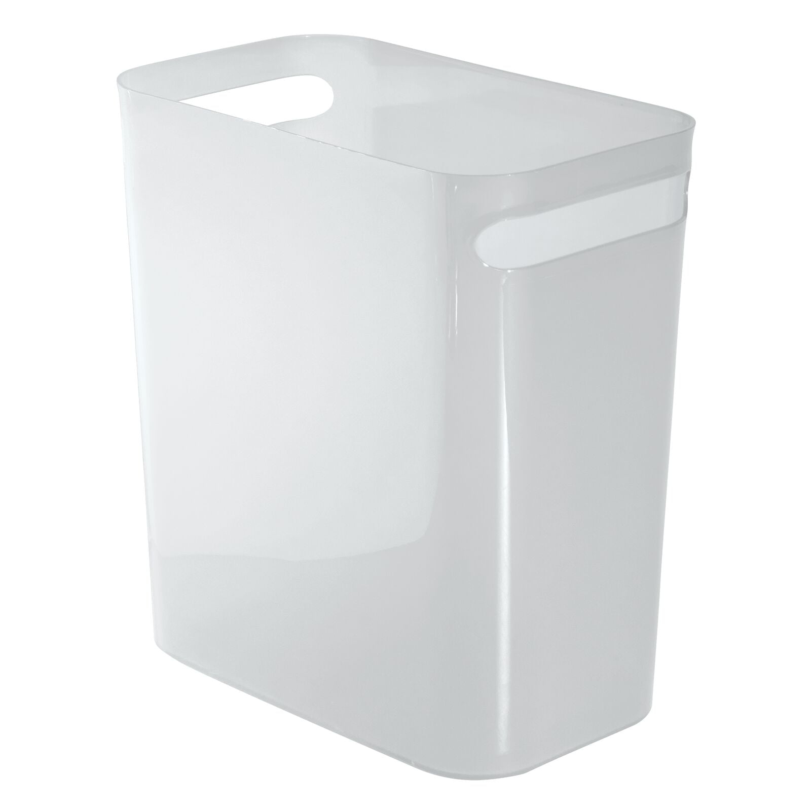 mDesign Plastic Slim Large 2.5 Gallon Trash Can Wastebasket Clear