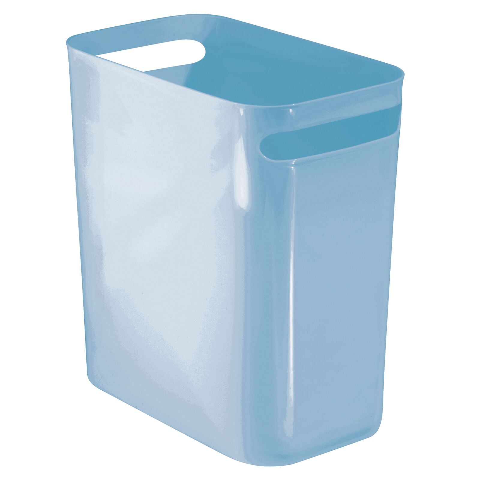 mDesign Small Plastic 2.25 Gallon Slim Trash Can Garbage Wastebasket Bin,  Gray 