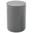 thumbnail image 1 of mDesign Plastic Small Round 1.7 Gallon Trash Can with Swing Lid - Charcoal Gray, 1 of 8