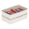 thumbnail image 1 of mDesign Plastic Stackable Eyeglass Organizer, 5 Sections, 2 Pack, Cream/Clear, 1 of 9
