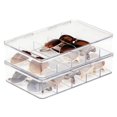 thumbnail image 1 of mDesign Plastic Stackable Eyeglass Storage Organizer, 5 Sections, 2 Pack - Clear, 1 of 9